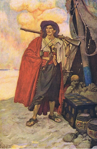El bucanero era un tipo pintoresco, de El Libro de Piratas de Howard Pyle publicado por Harper & Bros, 1921 de Howard Pyle