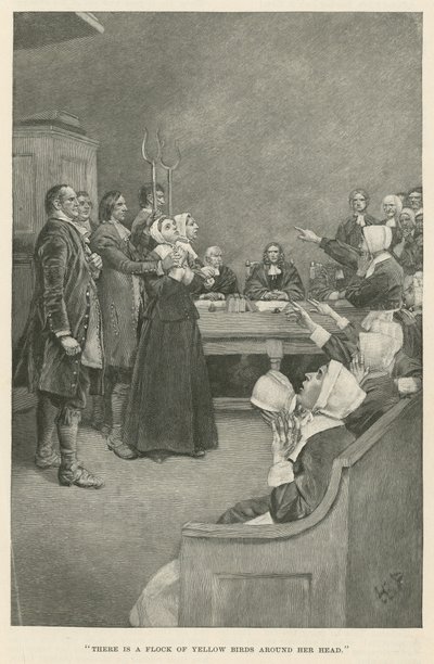 Hay una bandada de pájaros amarillos alrededor de su cabeza de Howard Pyle