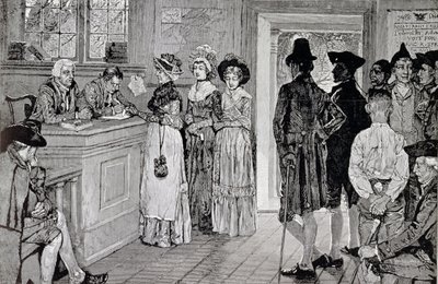 Mujeres en las Urnas en Nueva Jersey, ilustración de 