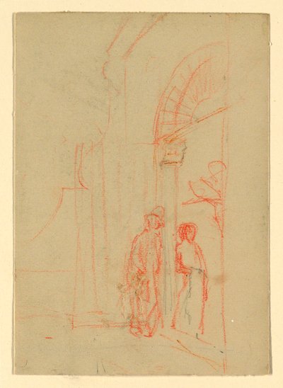 Boceto: En una puerta de Howard Russell Butler