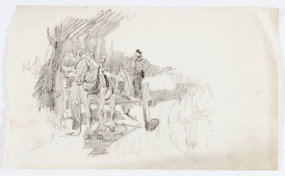 Sin título (Carro tirado por caballos) de Howard Russell Butler
