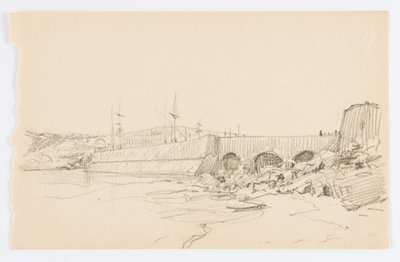 Sin título (Muelle y playa) de Howard Russell Butler
