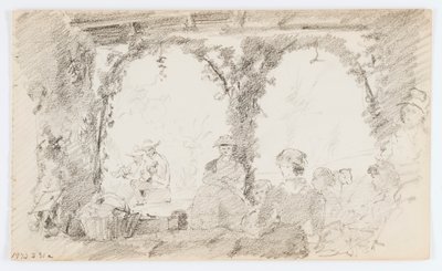 Sin título (Figuras sentadas y músicos) de Howard Russell Butler