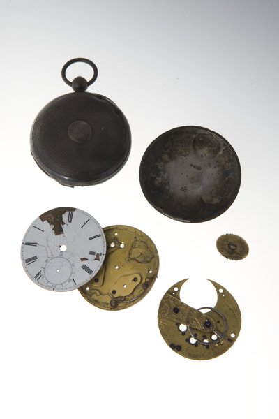 Reloj de bolsillo de plata de Col. Austin M. Standish, Guardia Estatal de Missouri (Confederado) de Howard and Davis Denison