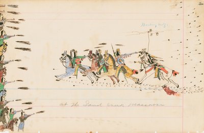 En la masacre de Sand Creek, 1874-75 de Howling Wolf