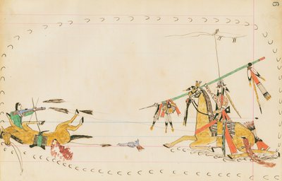 Lobo Aullador y Otro Guerrero, 1874-75 de Howling Wolf