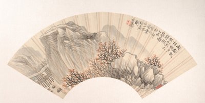 Paisaje, fechado en 1885 de Hu Yuan