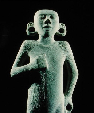 El joven de Tamuin, periodo posclásico tardío (1300-1521) (detalle) de Huaxtec Huaxtec