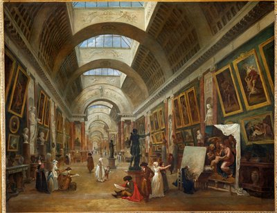 Proyecto de renovación de la Gran Galería del Louvre ... de Hubert (circle of) Robert