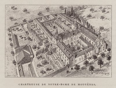 Chartreuse De Notre-Dame De Mougeres (grabado) de Hubert Clerget