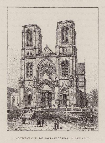 Notre-Dame De Bon-Secours, A Neuvizy (grabado) de Hubert Clerget