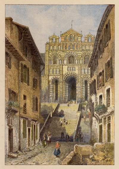 Notre-Dame De France, Au Puy (litografía en color) de Hubert Clerget