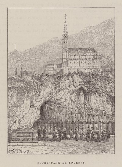 Notre-Dame De Lourdes (grabado) de Hubert Clerget