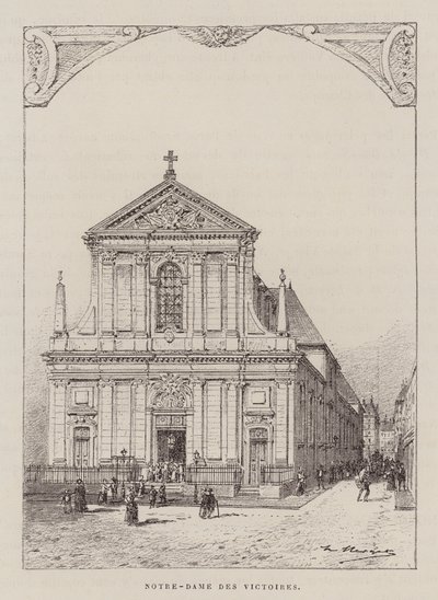 Notre-Dame Des Victoires (grabado) de Hubert Clerget