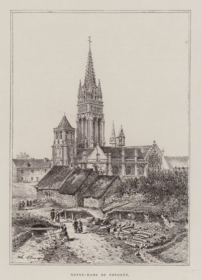 Notre-Dame Du Folgoet (grabado) de Hubert Clerget