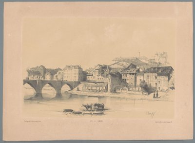 Vista de Limoges sobre el río Vienne
Vue de Limoges (título en el objeto)
Fragmentos de paisajes (título de la serie)
Fragmentos de paisajes (título de la serie) de Hubert Clerget