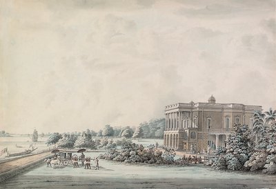 Casa de jardín de Lady Teignmouth en las orillas del Hooghly, Calcuta, después de 1797 de Hubert Cornish