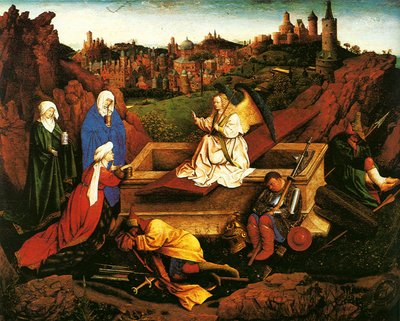 Las tres Marías en el sepulcro, c. 1440 de Hubert Eyck