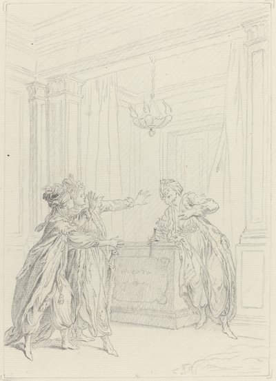 Calmine, quel objet vient Effrayer ma vue? de Hubert Francois Gravelot