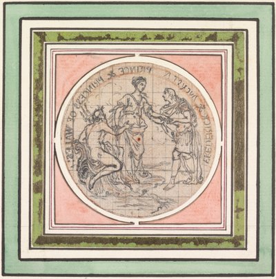 Diseño para una medalla: Federico y Augusta, Príncipes de Gales de Hubert Francois Gravelot