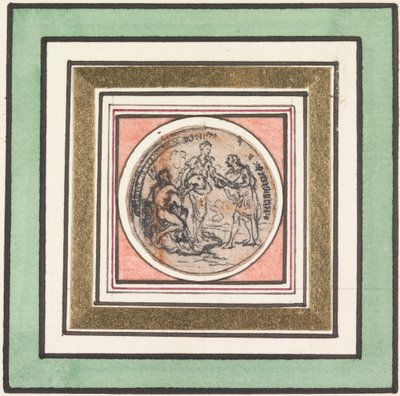Diseño para una medalla: Federico y Augusta, Príncipes de Gales de Hubert Francois Gravelot