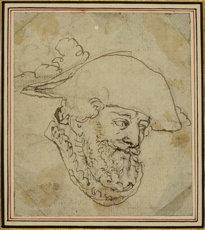 Cabeza de un hombre de Hubert Francois Gravelot