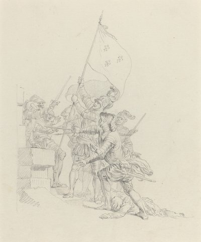 Il monte: il a déjà de ses mains triomphantes... de Hubert Francois Gravelot