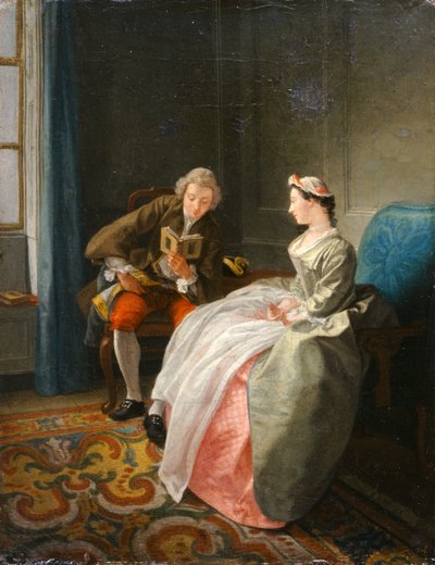 El lector de Hubert Francois Gravelot