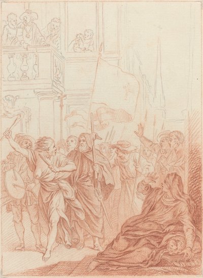 Mayenne que de lejos ve su loca empresa... de Hubert Francois Gravelot