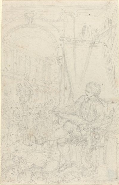 Autorretrato de Hubert Francois Gravelot