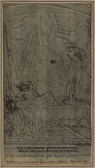 Estudio para "La Pharsale" de Lucain, Canto III de Hubert Francois Gravelot