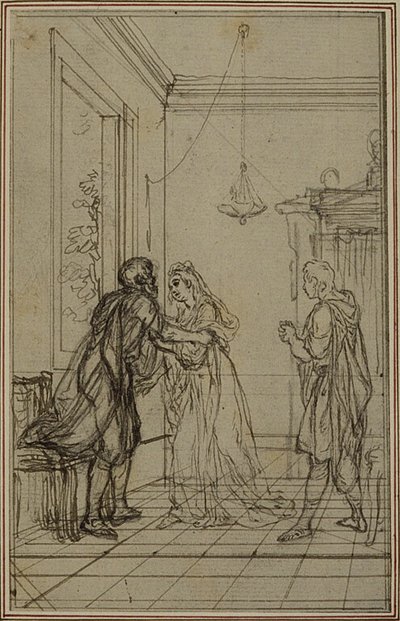 Estudio para "La Pharsale" de Lucain, Canto II de Hubert Francois Gravelot