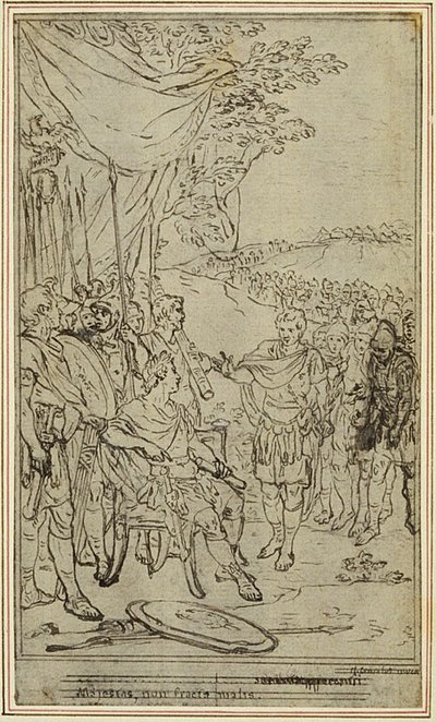 Estudio para "La Pharsale" de Lucain, Canto IV de Hubert Francois Gravelot