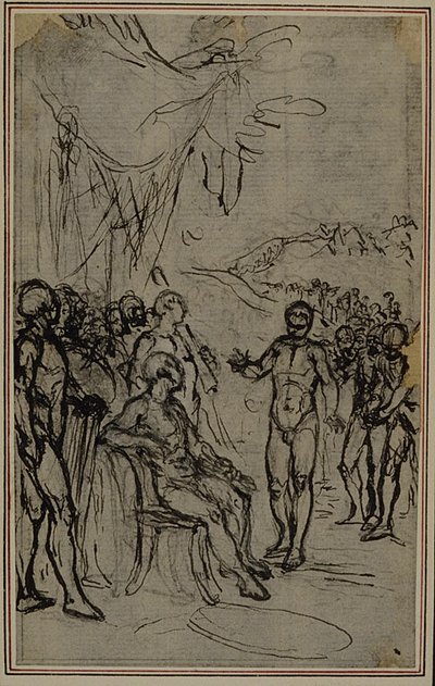Estudio para "La Pharsale" de Lucain, Canto IV de Hubert Francois Gravelot