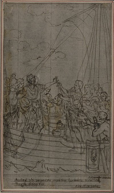 Estudio para "La Pharsale" de Lucain, Canto IX de Hubert Francois Gravelot