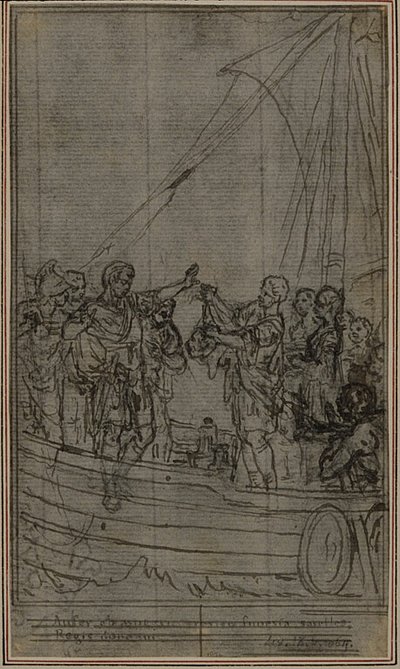 Estudio para "La Pharsale" de Lucain, Canto IX de Hubert Francois Gravelot