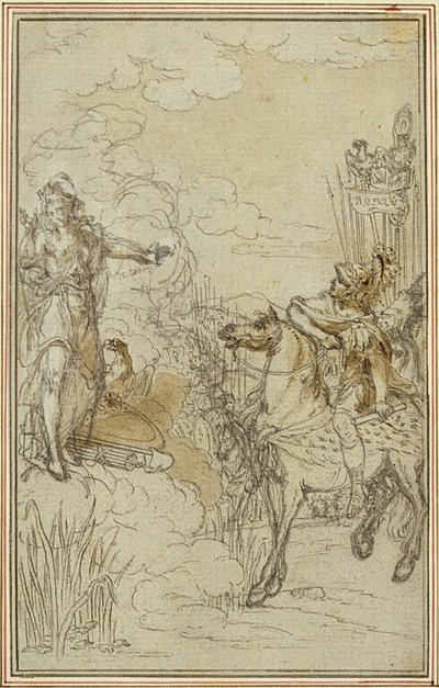 Estudio para "La Pharsale" de Lucain, Canto I de Hubert Francois Gravelot