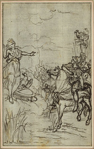 Estudio para "La Pharsale" de Lucain, Canto I de Hubert Francois Gravelot