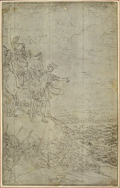 Estudio para "La Pharsale" de Lucain, Canto VII de Hubert Francois Gravelot