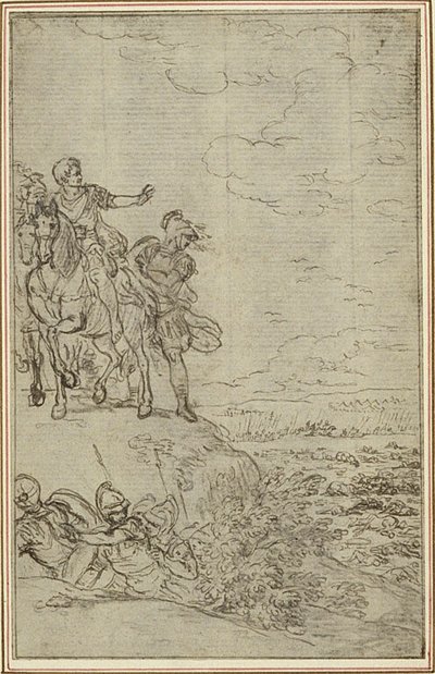 Estudio para "La Pharsale" de Lucain, Canto VII de Hubert Francois Gravelot