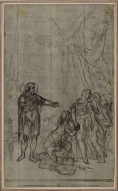 Estudio para "La Pharsale" de Lucain, Canto V de Hubert Francois Gravelot