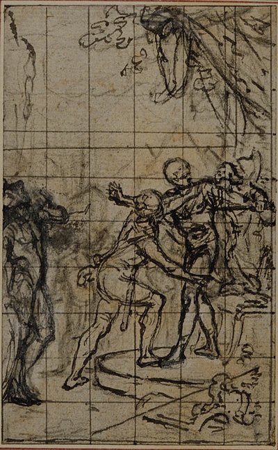 Estudio para una ilustración en Tácito "Tibère, ou Les Six Premiers Livres des Annales" Libro I, Vol. 1, 2º Estudio de Hubert Francois Gravelot