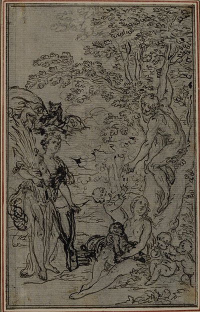 Estudio para la viñeta de "De la Nature des Choses" de Lucrecio, Vol. II, Libro V de Hubert Francois Gravelot