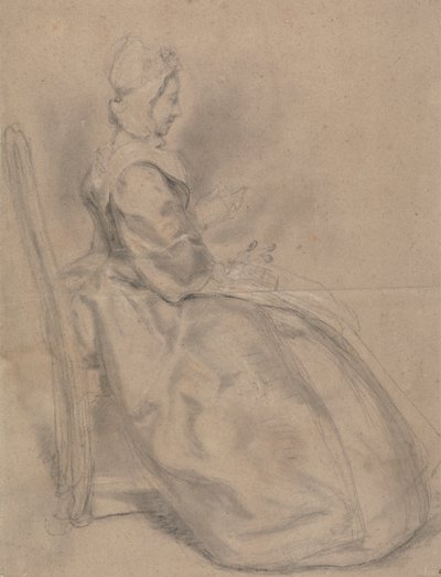 Estudio de una dama sentada de Hubert Francois Gravelot