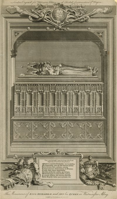 El monumento del Rey Ricardo II y su Reina Ana de Hubert Francois Gravelot