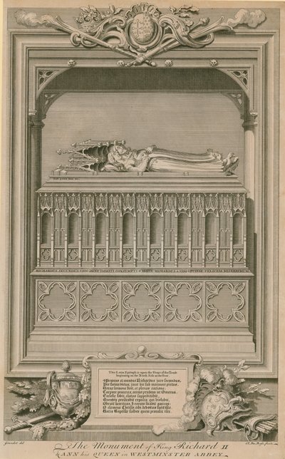 El monumento del Rey Ricardo II y Ana su Reina de Hubert Francois Gravelot