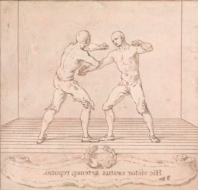 Dos combatientes de premio de Hubert Francois Gravelot