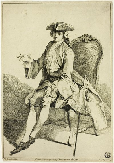 Joven señor sentado de Hubert Francois Gravelot