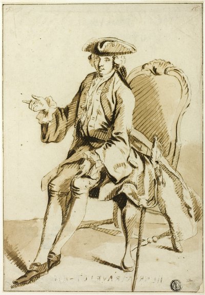 Joven señor sentado de Hubert Francois Gravelot