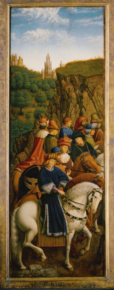 Los Jueces Justos, panel inferior izquierdo del Retablo de Gante de Hubert & Jan van (1390 1441) (after) Eyck